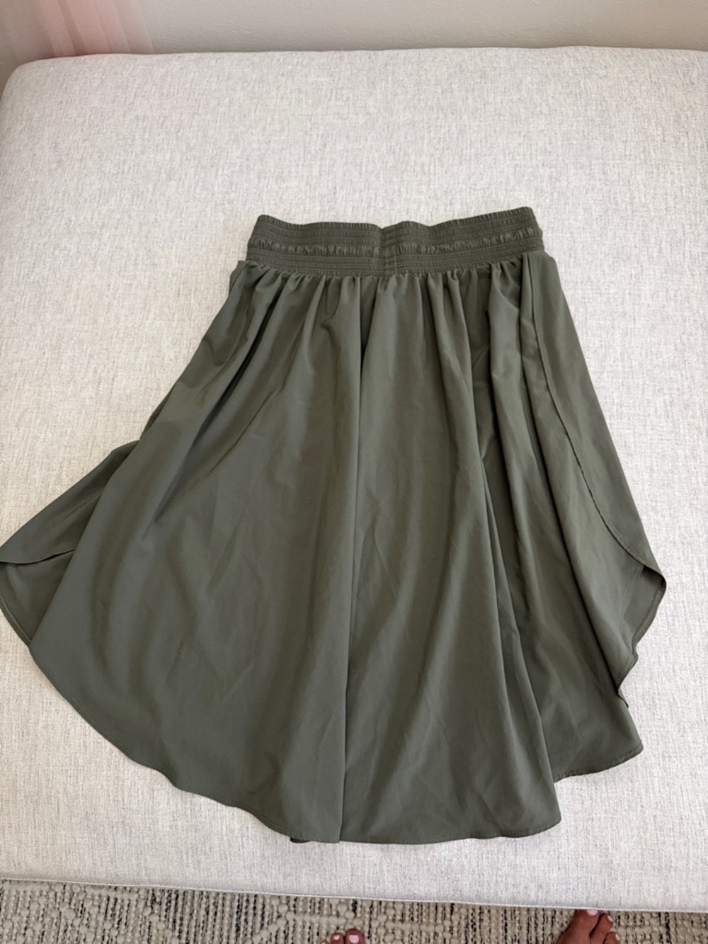 lululemon athletica Olive Green Pleated High-Low Skirt - Picture 4 of 4